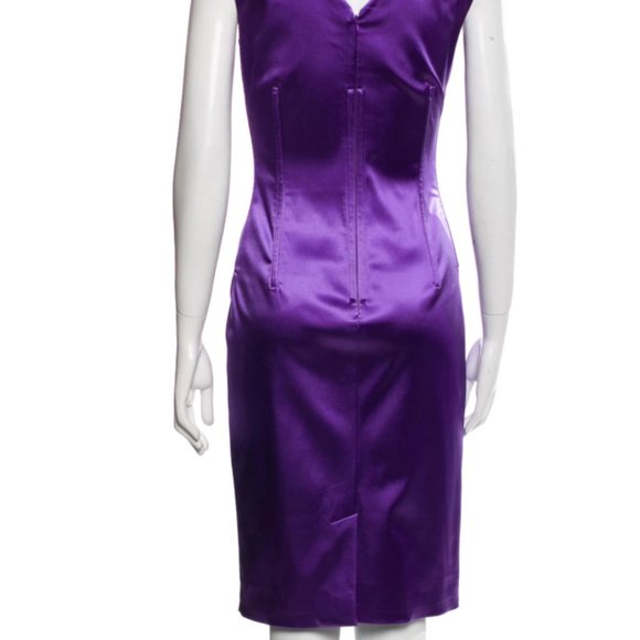 Dolce & Gabbana Paisley Satin Dress 44 - Picture 5 of 5